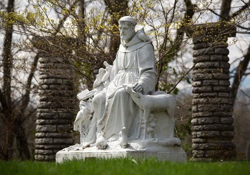 St Francis statue at Marian University